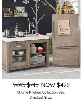 WAS $748, NOW $499 - CHARLIE KITCHEN COLLECTION SET, SMOKED GRAY
