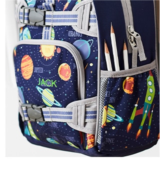 MACKENZIE NAVY SOLAR SYSTEM GLOW-IN-THE-DARK BACKPACKS