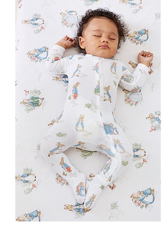 BEATRIX POTTER PETER RABBIT ORGANIC CRIB SHEET