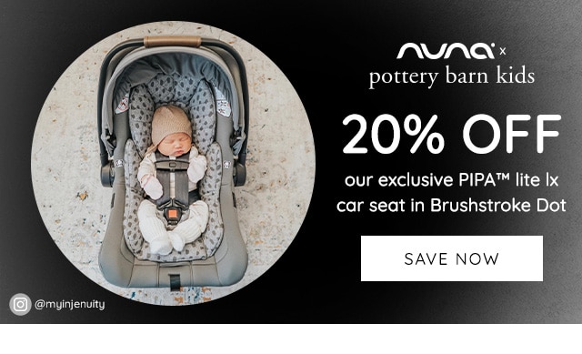 20% OFF OUR EXCLUSIVE PIPA LITE LX CAR SEAT IN BRUSHSTROKE DOT