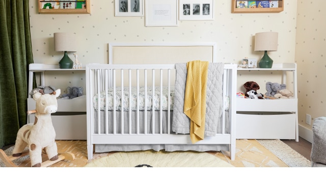 PARKER UPHOLSTERED 3-IN-1 CONVERTIBLE CRIB