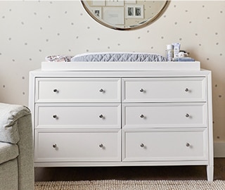 PARKER EXTRA WIDE DRESSER & TOPPER SET