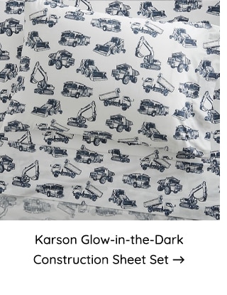 KARSON GLOW-IN-THE-DARK CONSTRUCTION SHEET SET