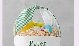 TIE EAR BUNNY EASTER TREAT BUCKET