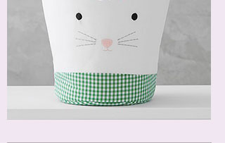 TIE EAR BUNNY EASTER TREAT BUCKET