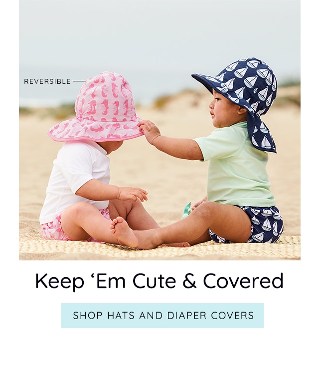 KEEP 'EM CUTE & COVERED - SHOP HATS AND DIAPER COVERS