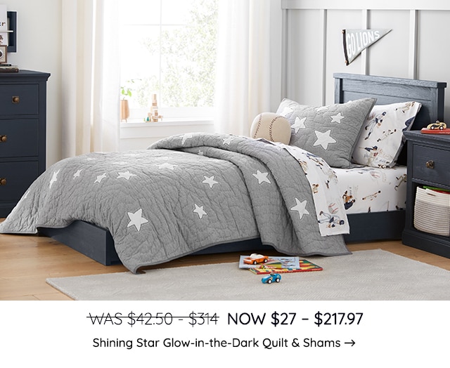 SHINNING STAR GLOW-IN-THE-DARK QUILT & SHAMS