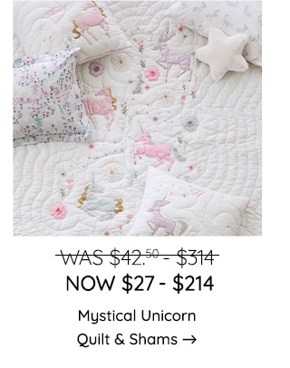 MYSTICAL UNICORN QUILT & SHAMS