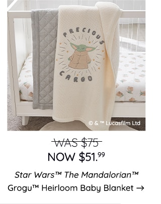 STAR WARS THE MANDALORIAN GROGU HEIRLOOM BABY BLANKET