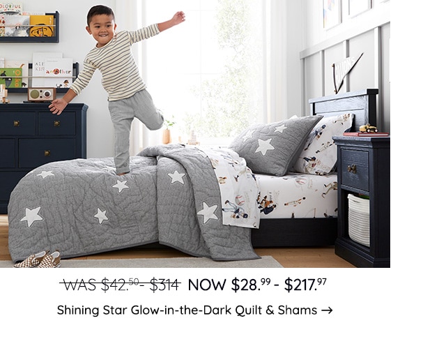 SHINING STAR GLOW-IN-THE-DARK QUILT & SHAMS