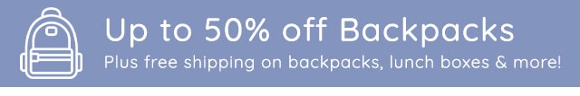 UP TO 50% OFF BACKPACKS