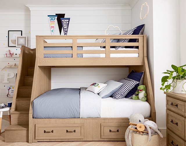 BELDEN TWIN-OVER-FULL STAIR LOFT BED