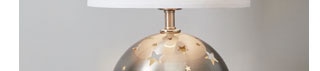 SILVER CUT OUT STAR TABLE LAMP