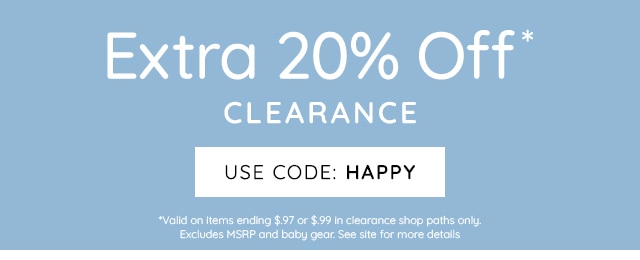 EXTRA 20% OFF CLEARANCE