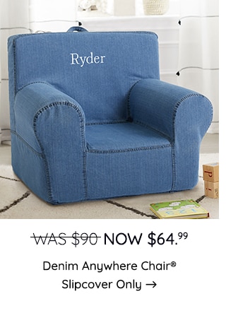 DENIM ANYWHERE CHAIR SLIPCOVER ONLY