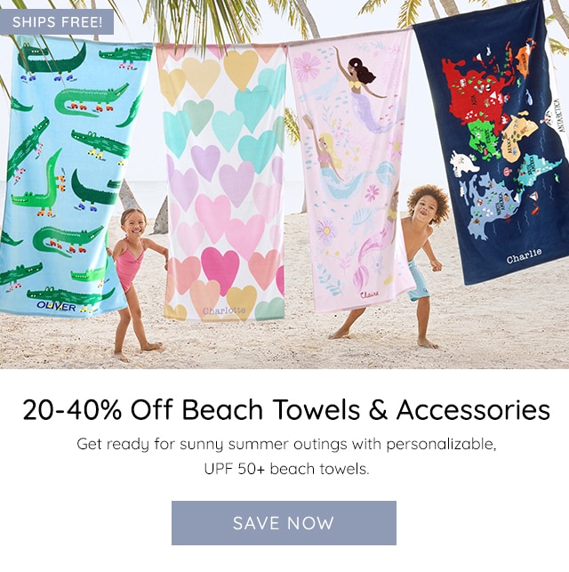 20-40% OFF BEACH TOWELS & ACCESSORIES