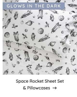 SPACE ROCKET SHEET SET & PILLOWCASES