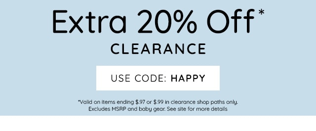 EXTRA 20% OFF CLEARANCE