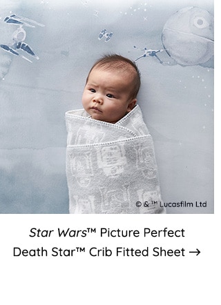 STAR WARS PICTURE PERFECT DEATH STAR CRIB FITTED SHEET