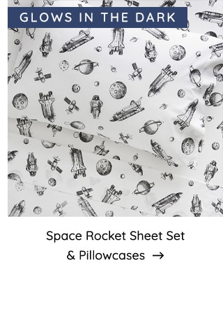 SPACE ROCKET SHEET SET AND PILLOWCASES