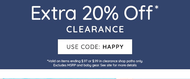 EXTRA 20% OFF CLEARANCE