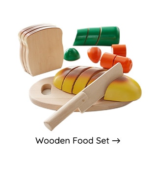 WOODEN FOOD SET