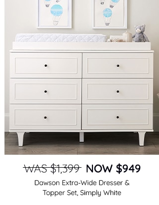 DAWSON EXTRA-WIDE DRESSER & TOPPER SET