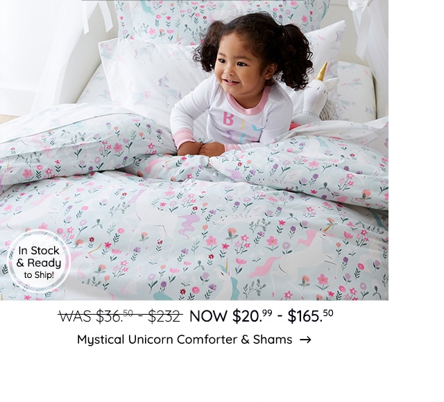 MYSTICAL UNICORN COMFORTER AND SHAMS