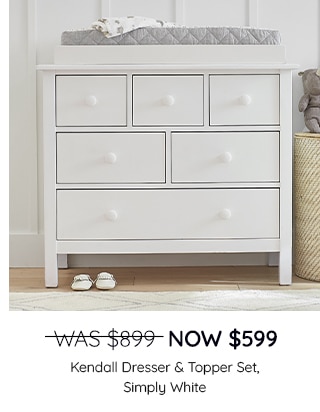 KENDALL DRESSER & TOPPER SET, SIMPLY WHITE