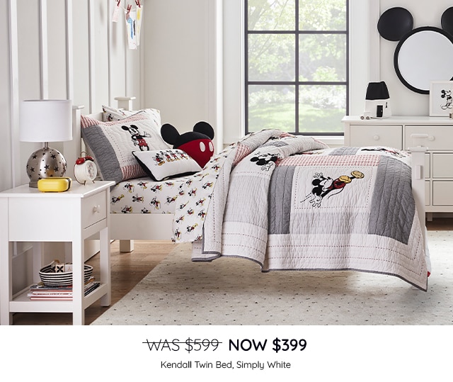 KENDALL TWIN BED, SIMPLY WHITE