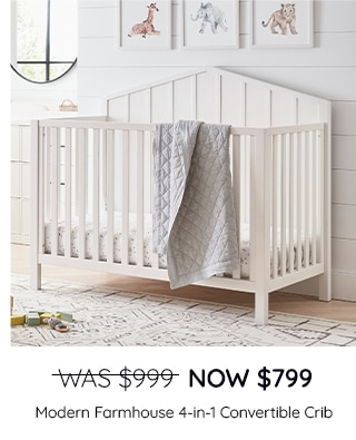 MODERN FARMHOUSE 4-IN-1 CONVERTIBLE CRIB