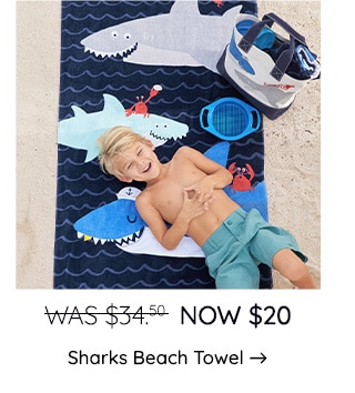 SHARKS BEACH TOWEL