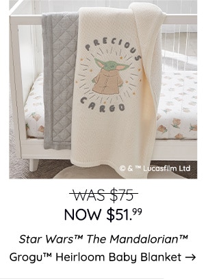 STAR WARS THE MANDALORIAN GROGU HEIRLOOM BABY BLANKET