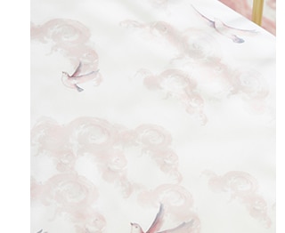 CHINOISERIE BIRD ORGANIC CRIB FITTED SHEET