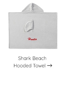 SHARK BEACH HOODED TOWEL