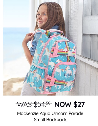 MACKENZIE AQUA UNICORN PARADE SMALL BACKPACK