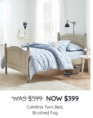 CATALINA TWIN BED, BRUSHED FOG