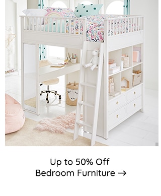 UP TO 50% OFF BEDROOM FURNITURE