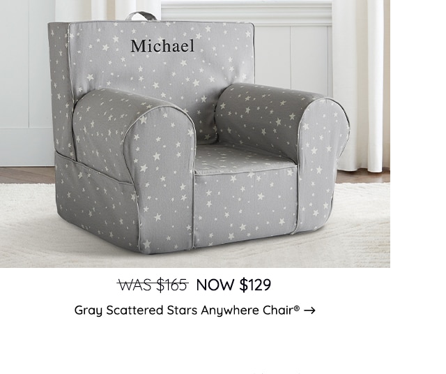 GRAY SCATTERED STARS ANYWHERE CHAIR