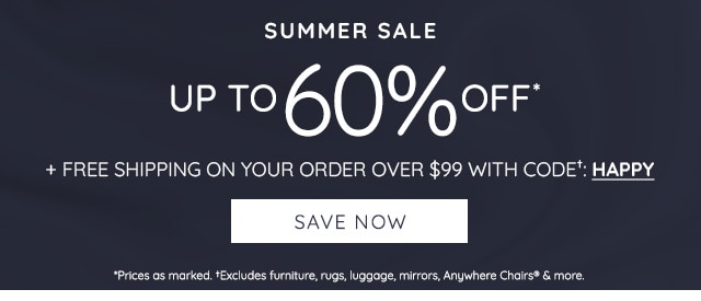 TSUMMER SALE - UP TO 60% OFF