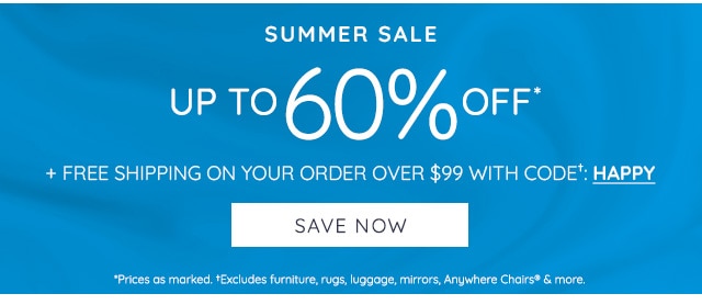 SUMMER SALE - UP TO 60% OFF