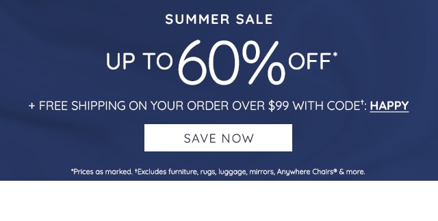 SUMMER SALE - UP TO 60% OFF