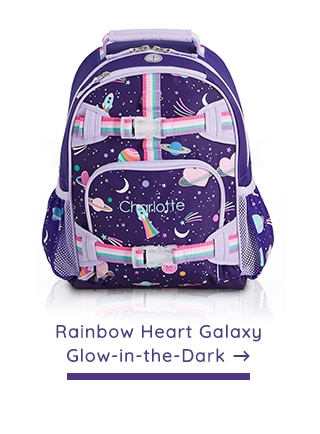 SRAINBOW HEART GALAXY GLOW IN THE DARK