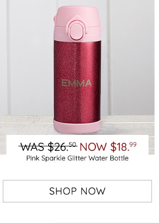 PINK SPARKLE GLITTER WATER BOTTLE