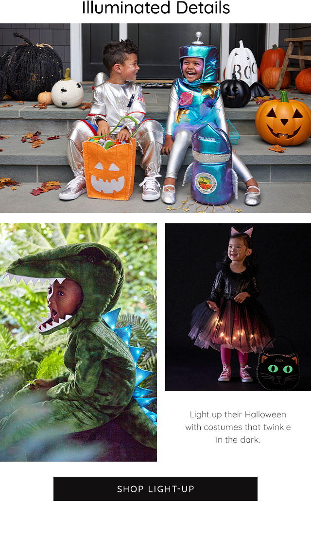 ILLUMINATED DETAILS. SHOP LIGHT-UP COSTUMES.