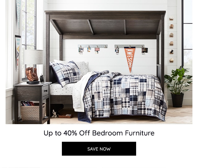 UP TO 40% OFF BEDROOM FURNITURE