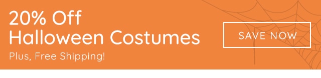 20% OFF HALLOWEEN COSTUMES