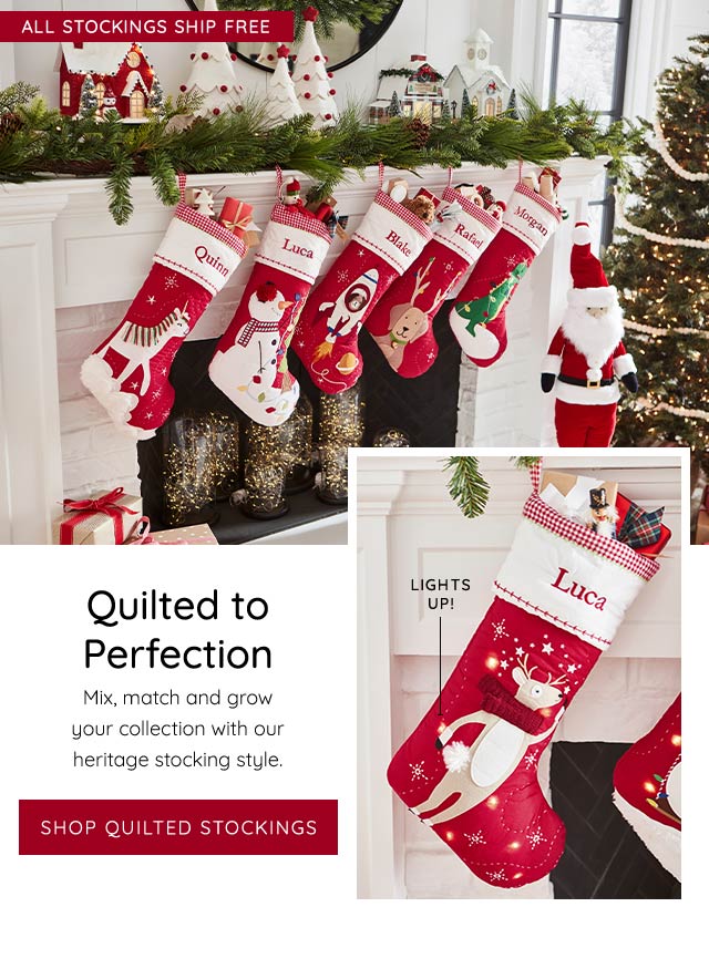 SHOP QUILTED STOCKINGS