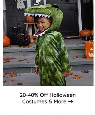 20-40% OFF HALLOWEEN COSTUMES AND MORE