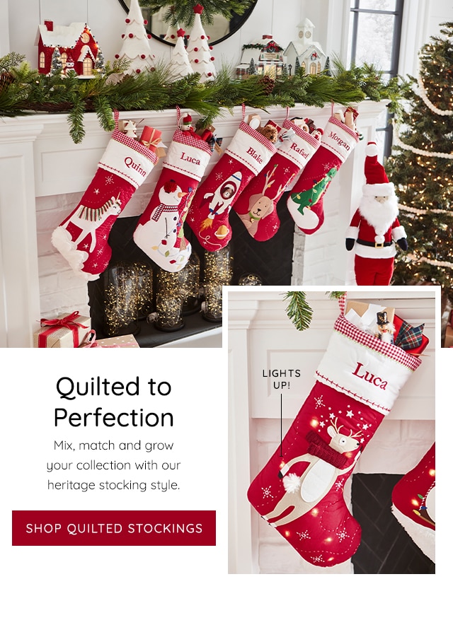 SHOP QUILTED STOCKINGS